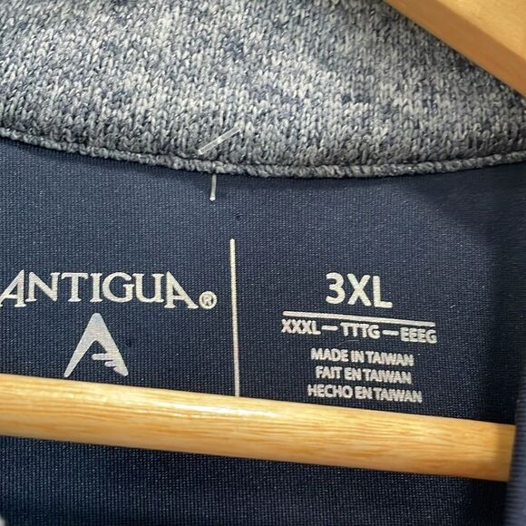 NEW Antigua Clover Quarter Zip Golf Pullover Sweater in Navy Heather Size 3X - Picture 5 of 8